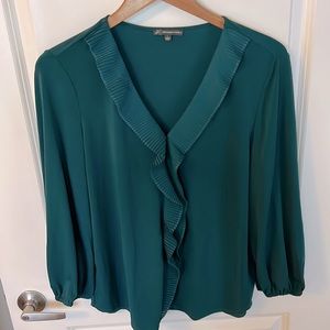 Adriana Papell Teal Blouse